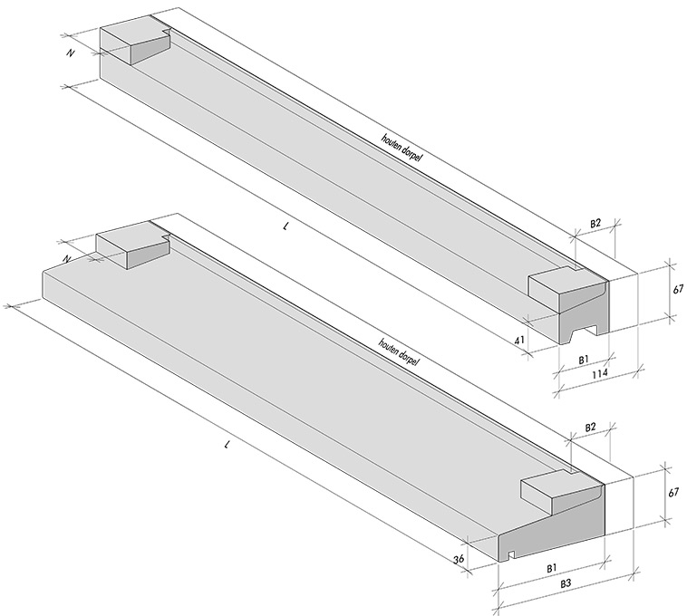 Hybride dorpels 67 mm